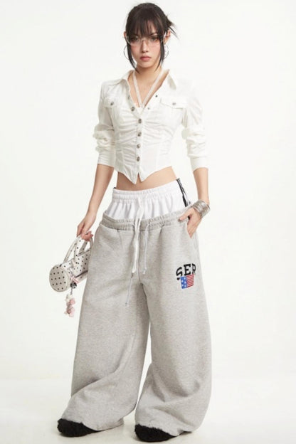 Apricot Rhinestone Pleated Shirt