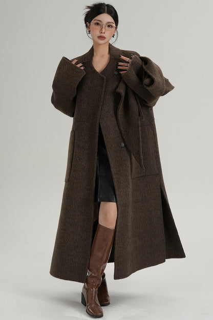Woolen Elegance Long Jacket