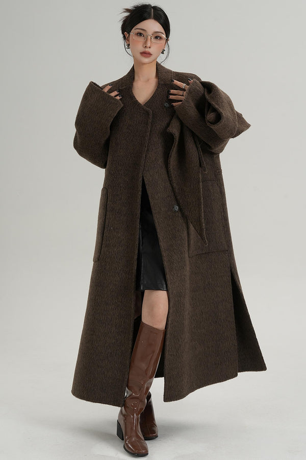 Woolen Elegance Long Jacket
