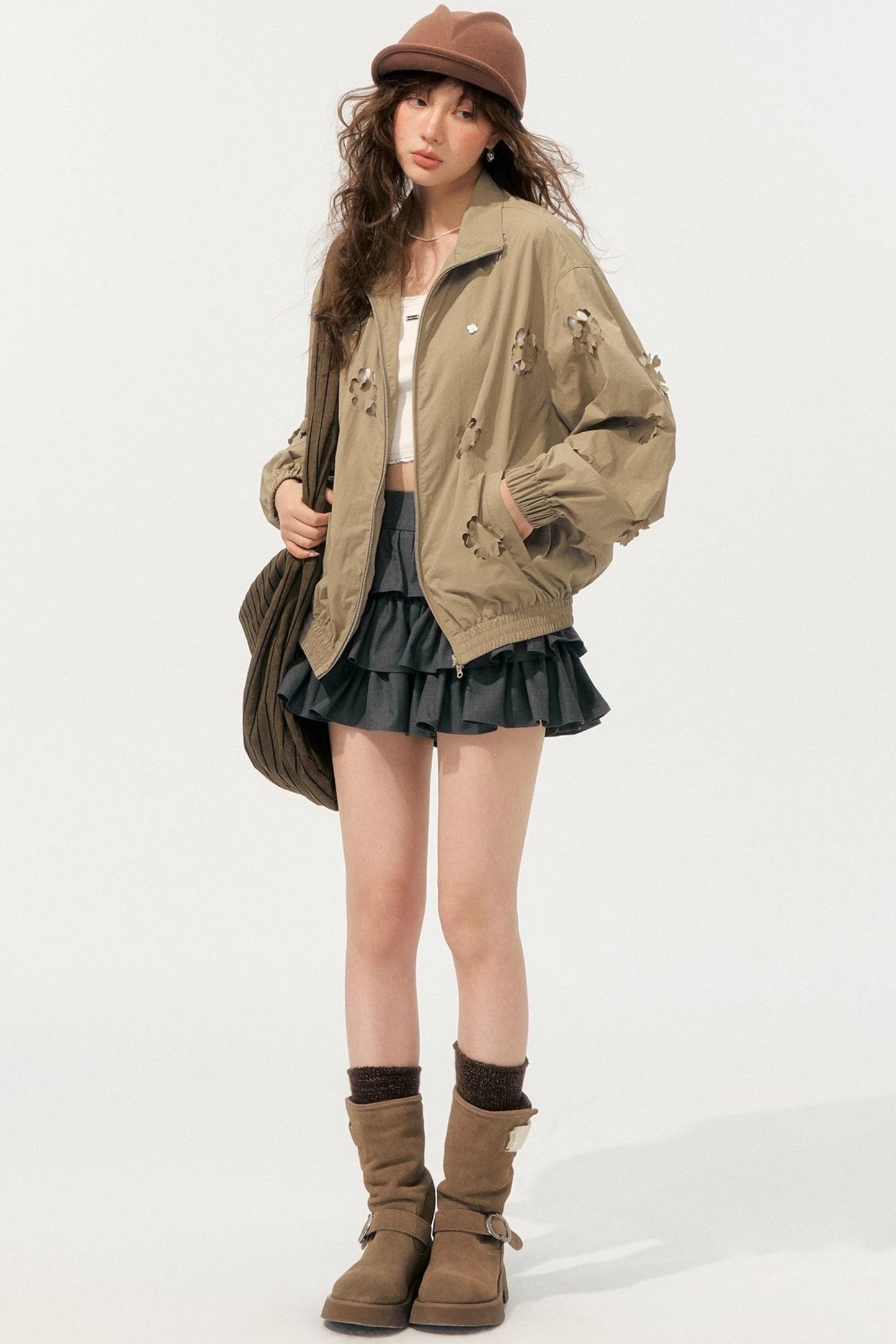 Autumn Cropped Flower Jacket