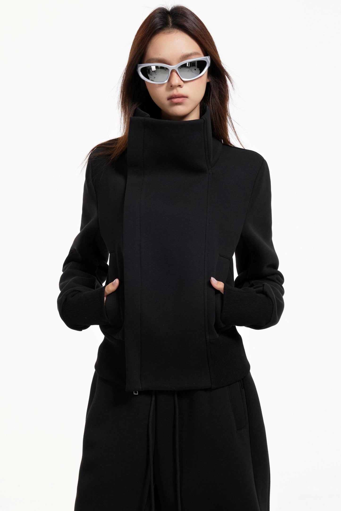 High Collar Slim Jacket Set-Up