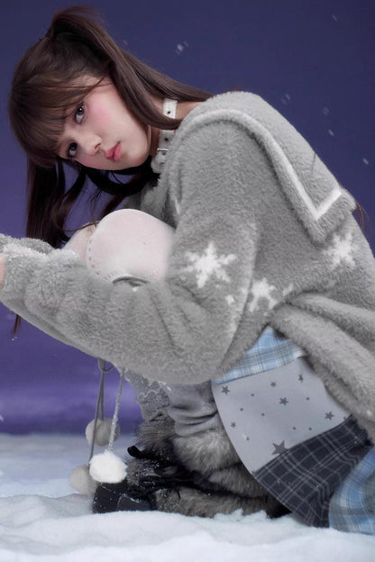 Sweet Gray Sailor Sweater