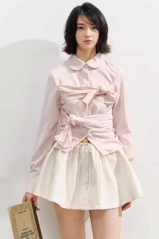 Butterfly Strap Long-Sleeved Shirt