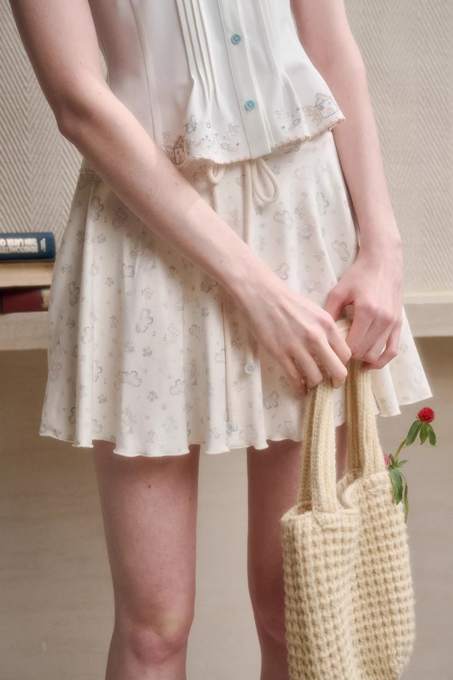 Handmade Embroidered Doll Collar Blouse