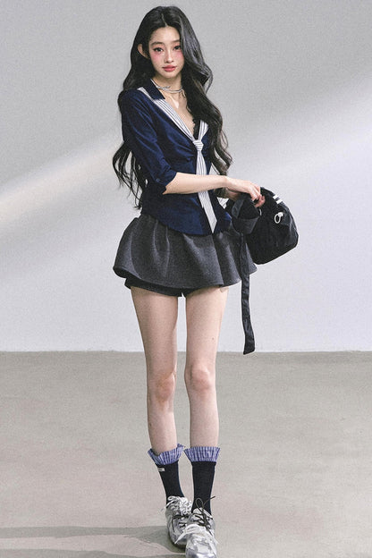 Autumn Slimming Polo Neck Shirt