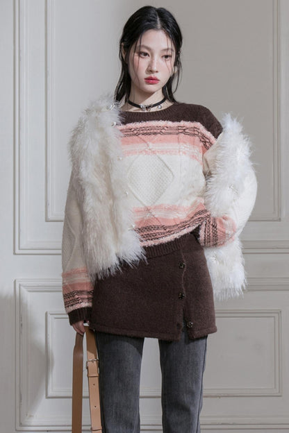 Cedar Milk Eco-Friendly Fur Vest