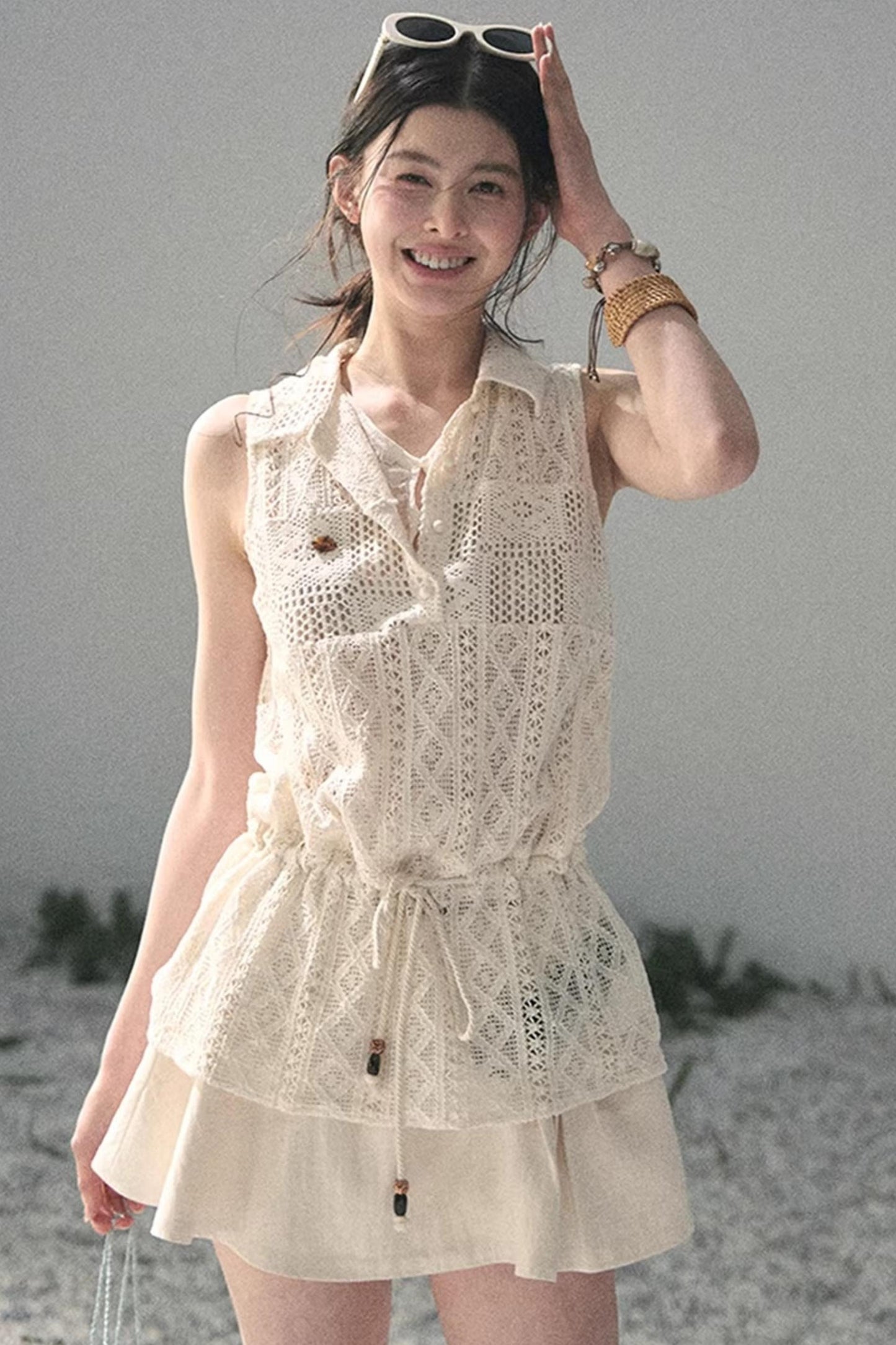Lace Hollow-Out Summer Top