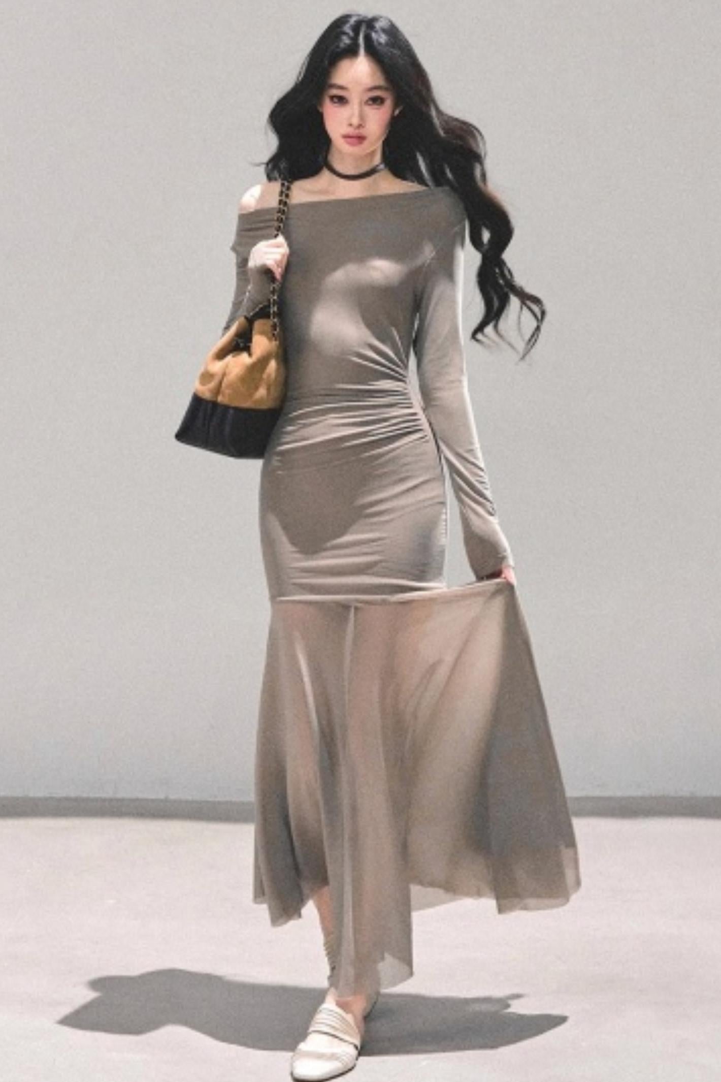 Slim-Fit Autumn Dress