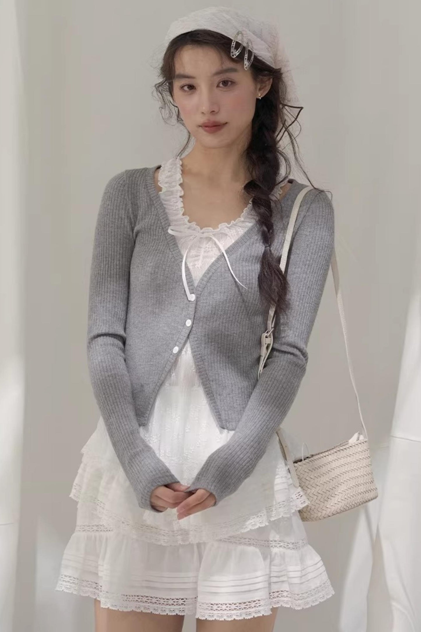 Flower Melody Lace Knit Cardigan