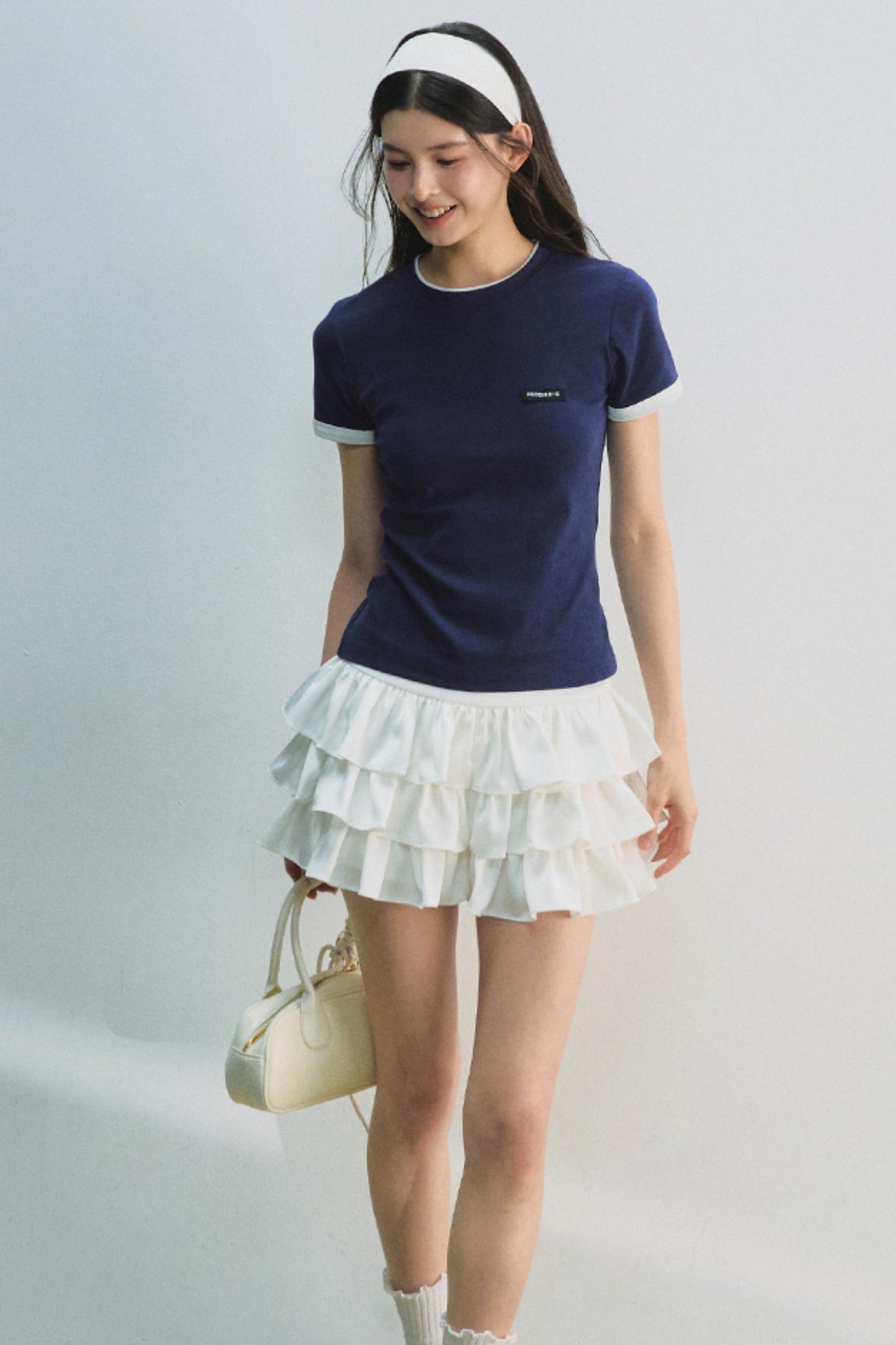 Miu Colorblock Waist Tee