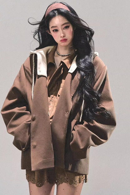 Minimalist Hooded Blazer