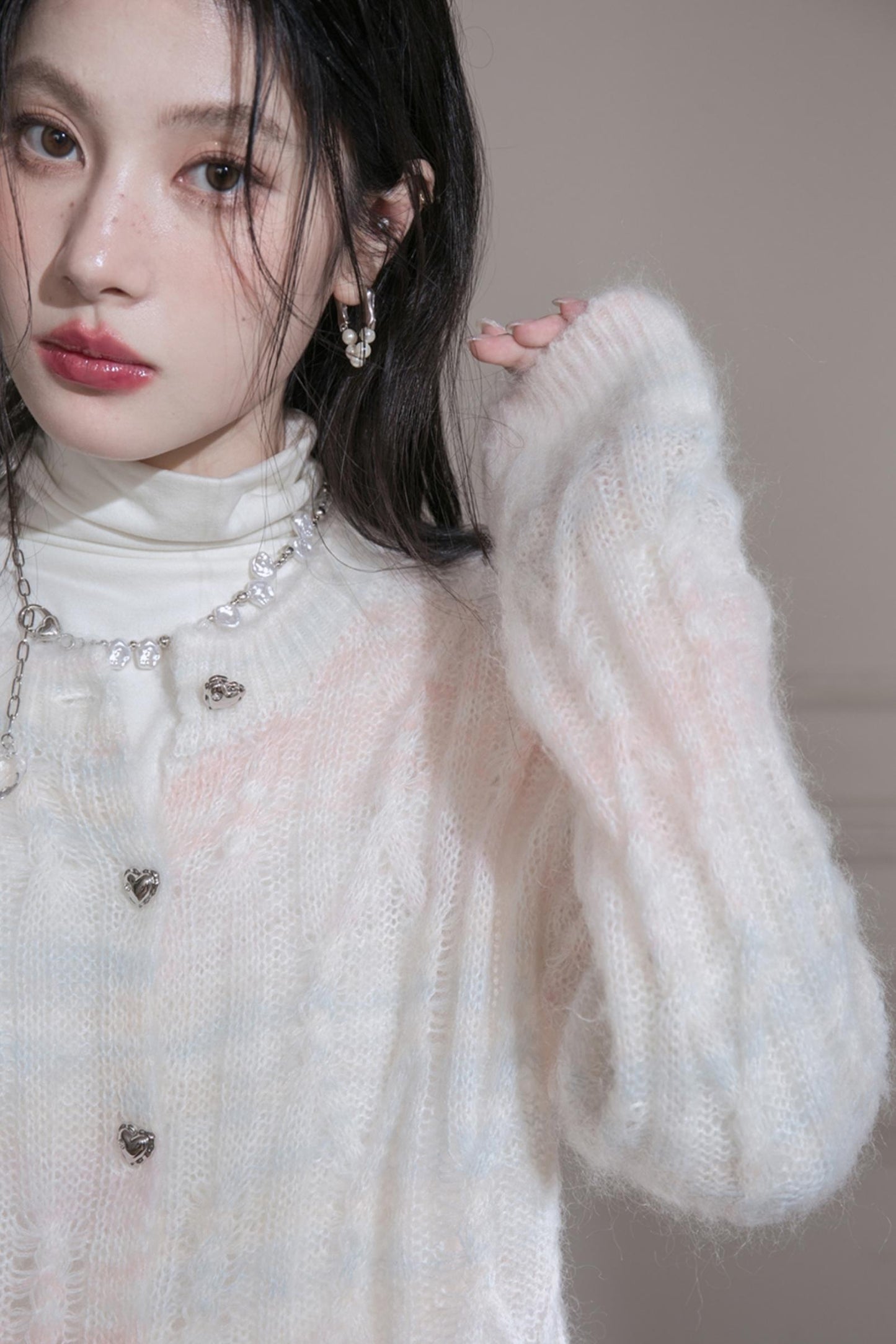 Gradient Wool Cardigan