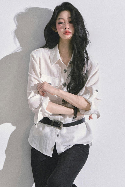 Autumn White Polo Shirt & Pants Set-Up