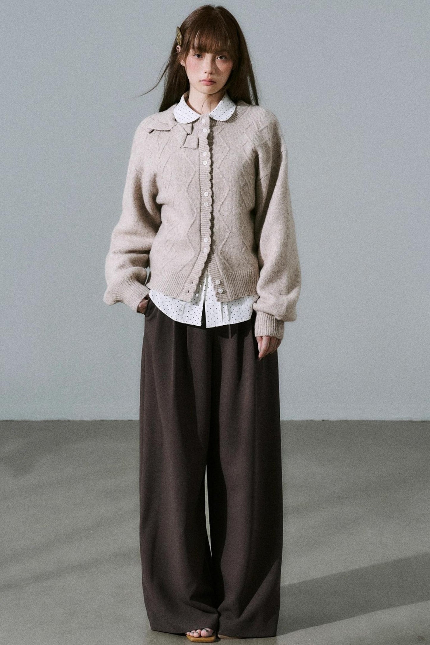 Moonlight Silhouette Sweet Wool Cardigan