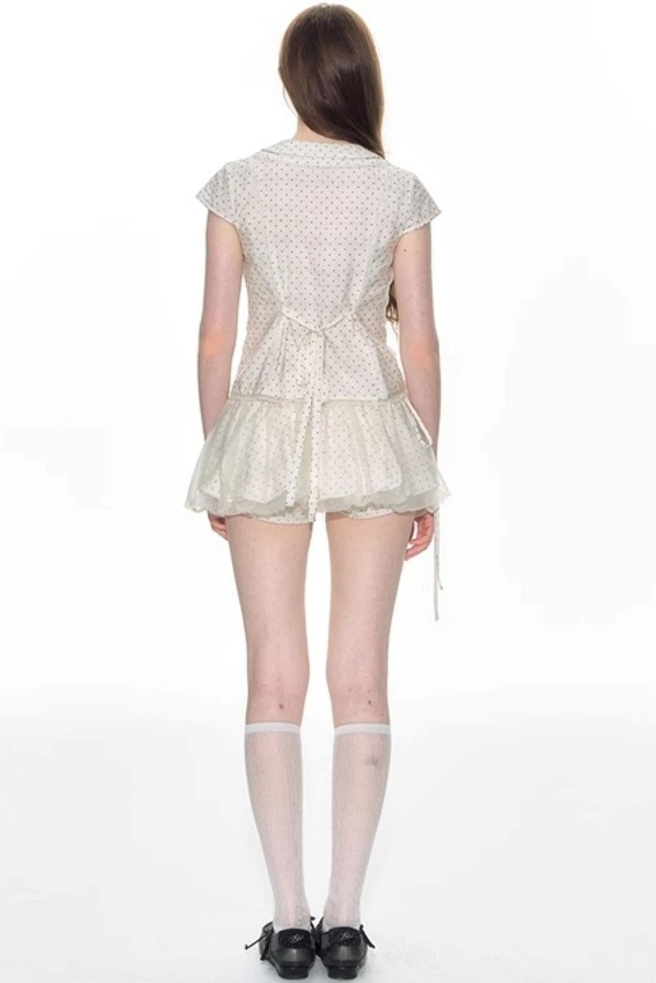 Nap Dot Mesh Culottes Set-Up