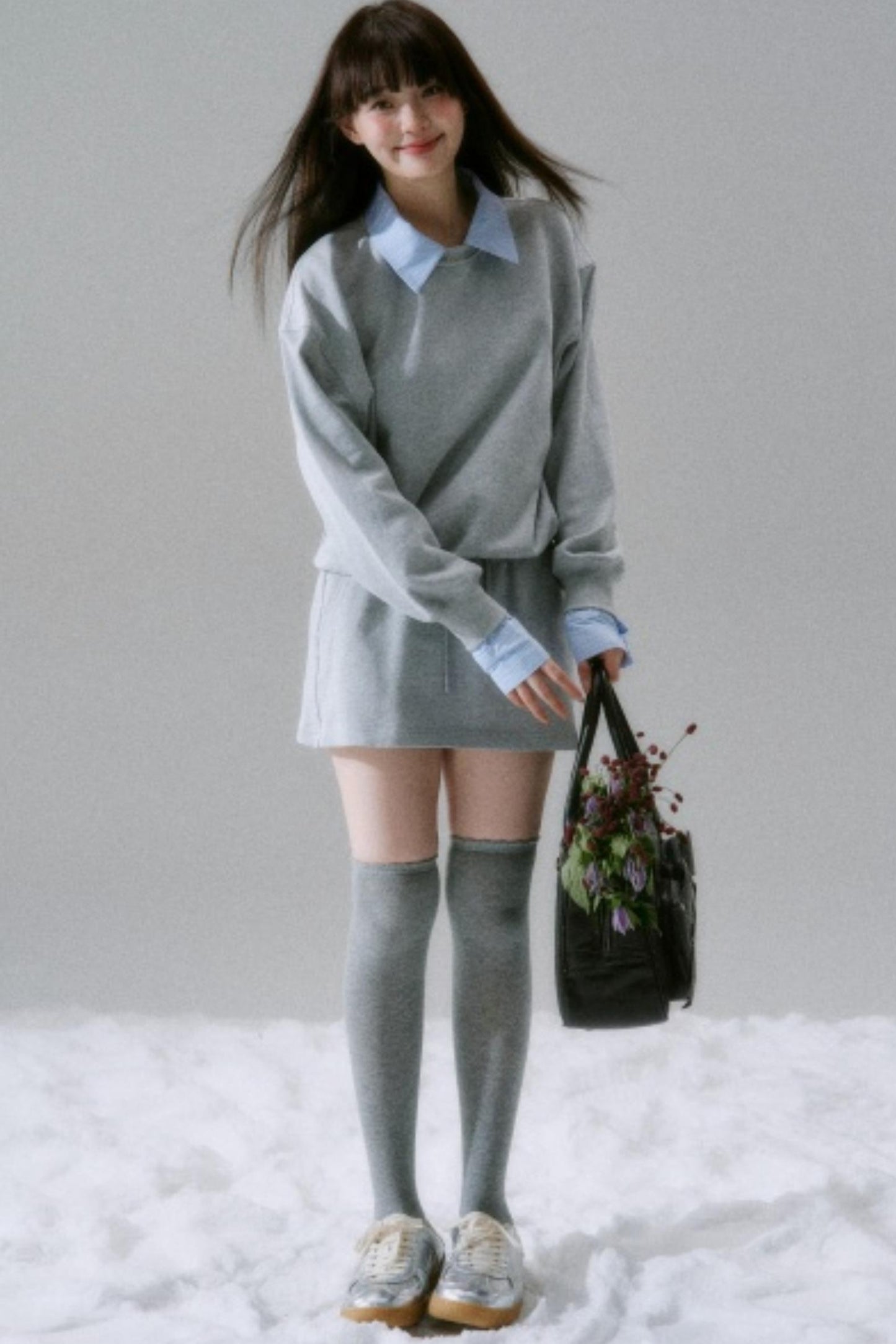 Brilliant Season Sweatshirt Skirt Set-Up