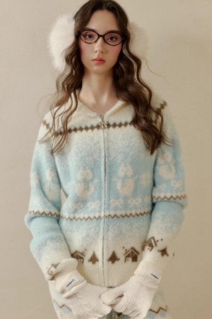 Fair Isle Mink Sweater Skirt Set-Up