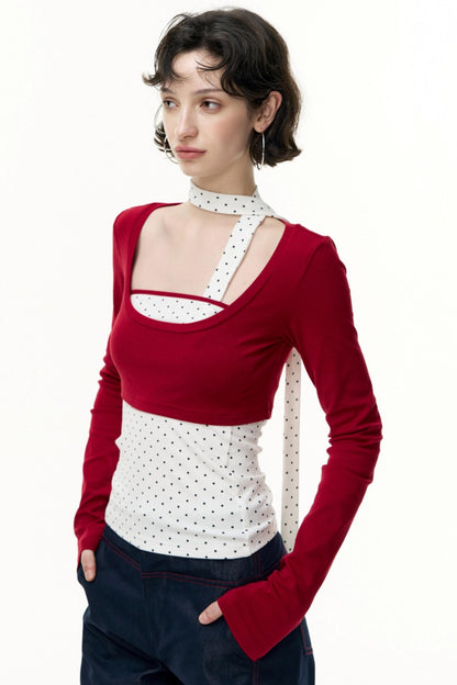 Salt Tea Polka Dot Striped Smock Set