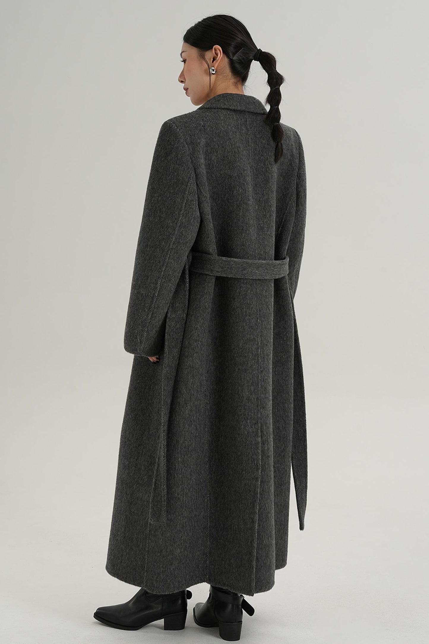 Wool Elegance Long Trench Coat