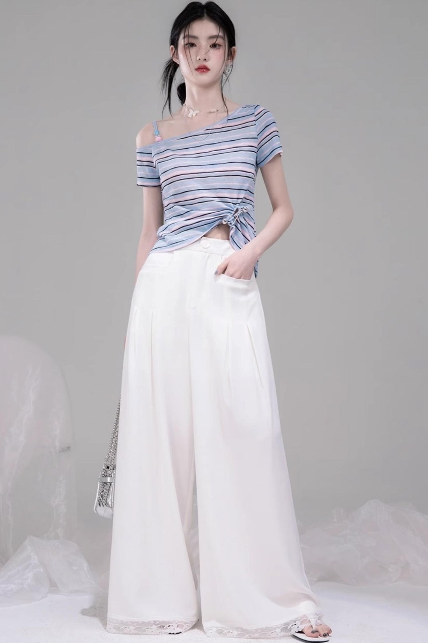 Chic Apricot Wide Leg Pants