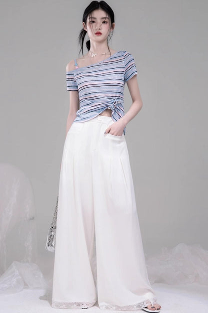 Chic Apricot Wide Leg Pants