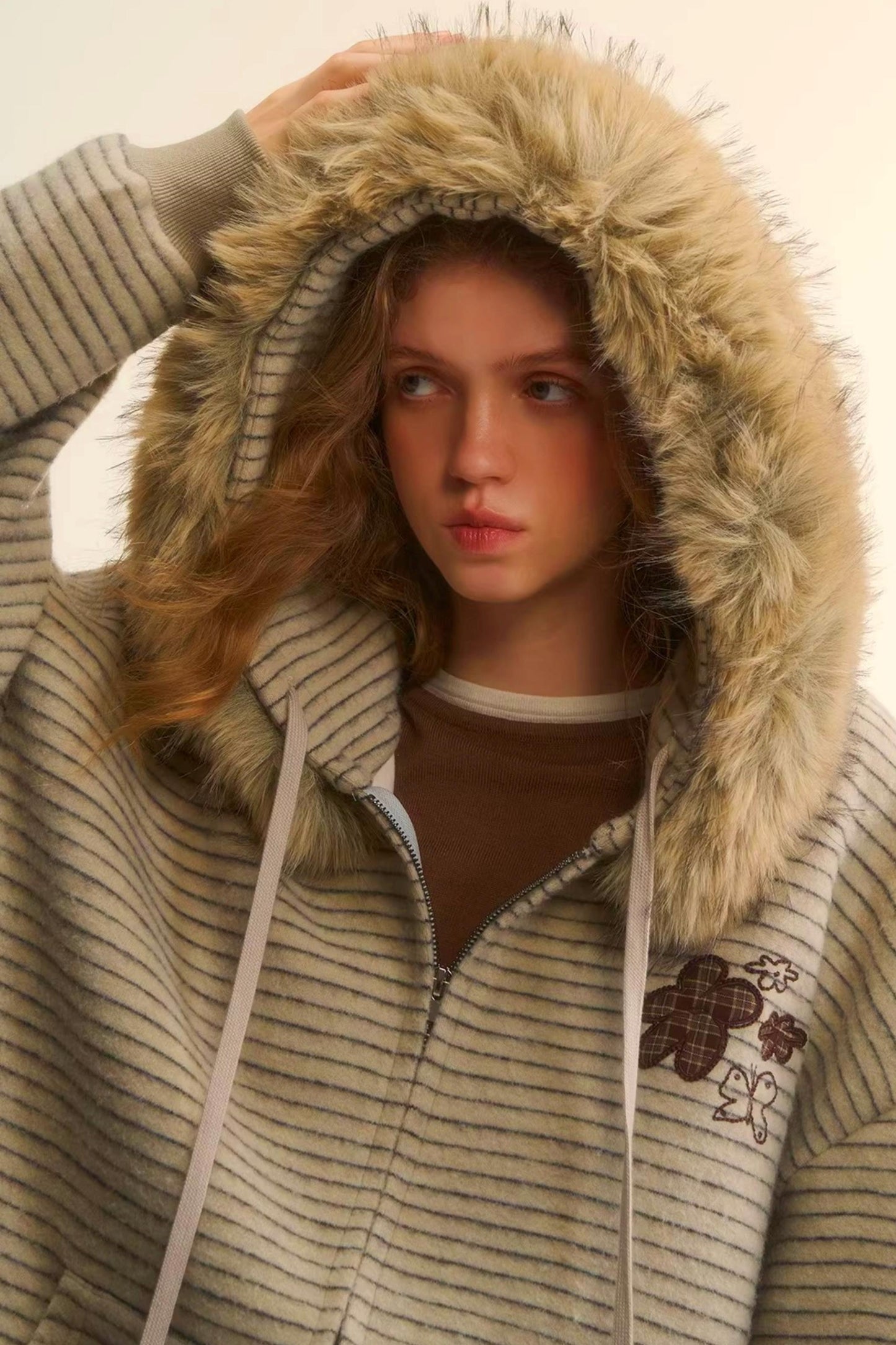 Retro Velvet Striped Jacket Set-Up