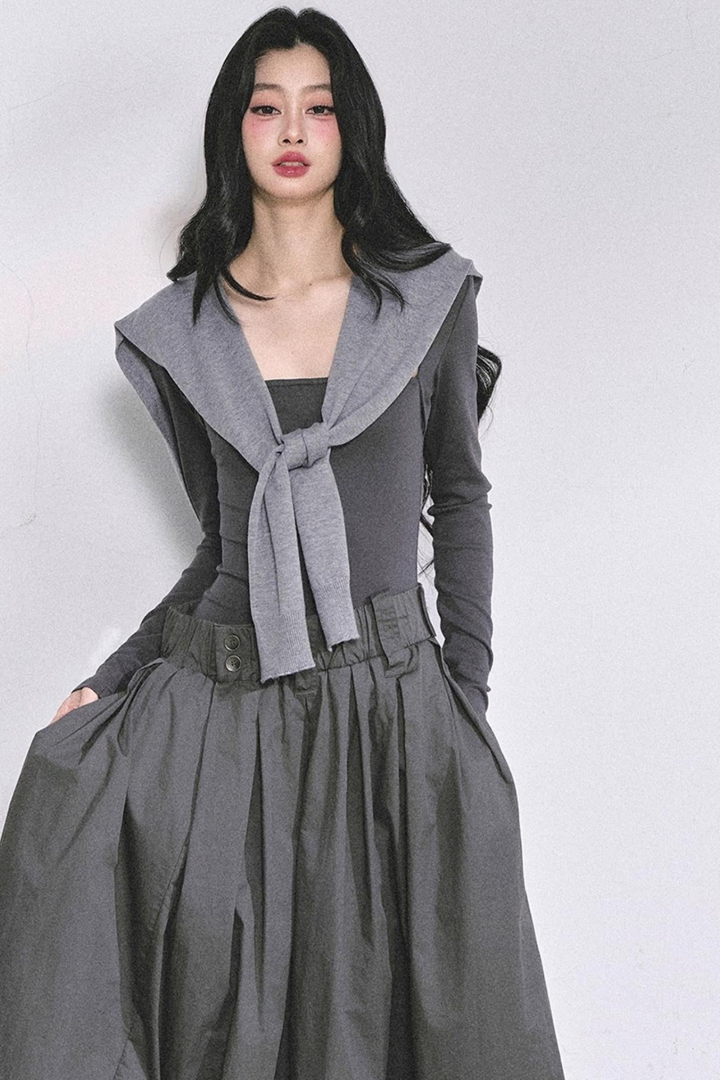 French Slimming Long Dress