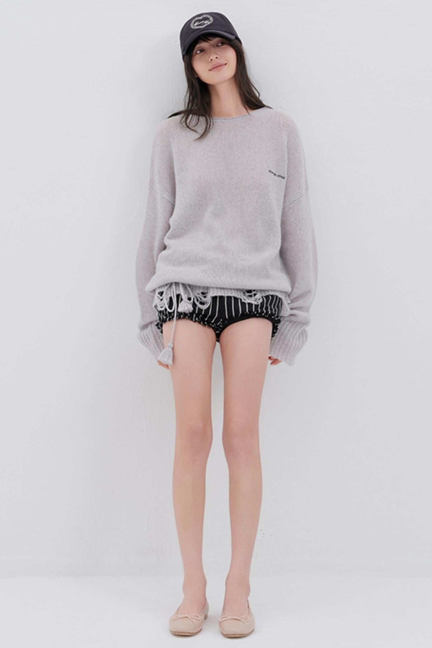 Glitter Wool Blend Knit Top