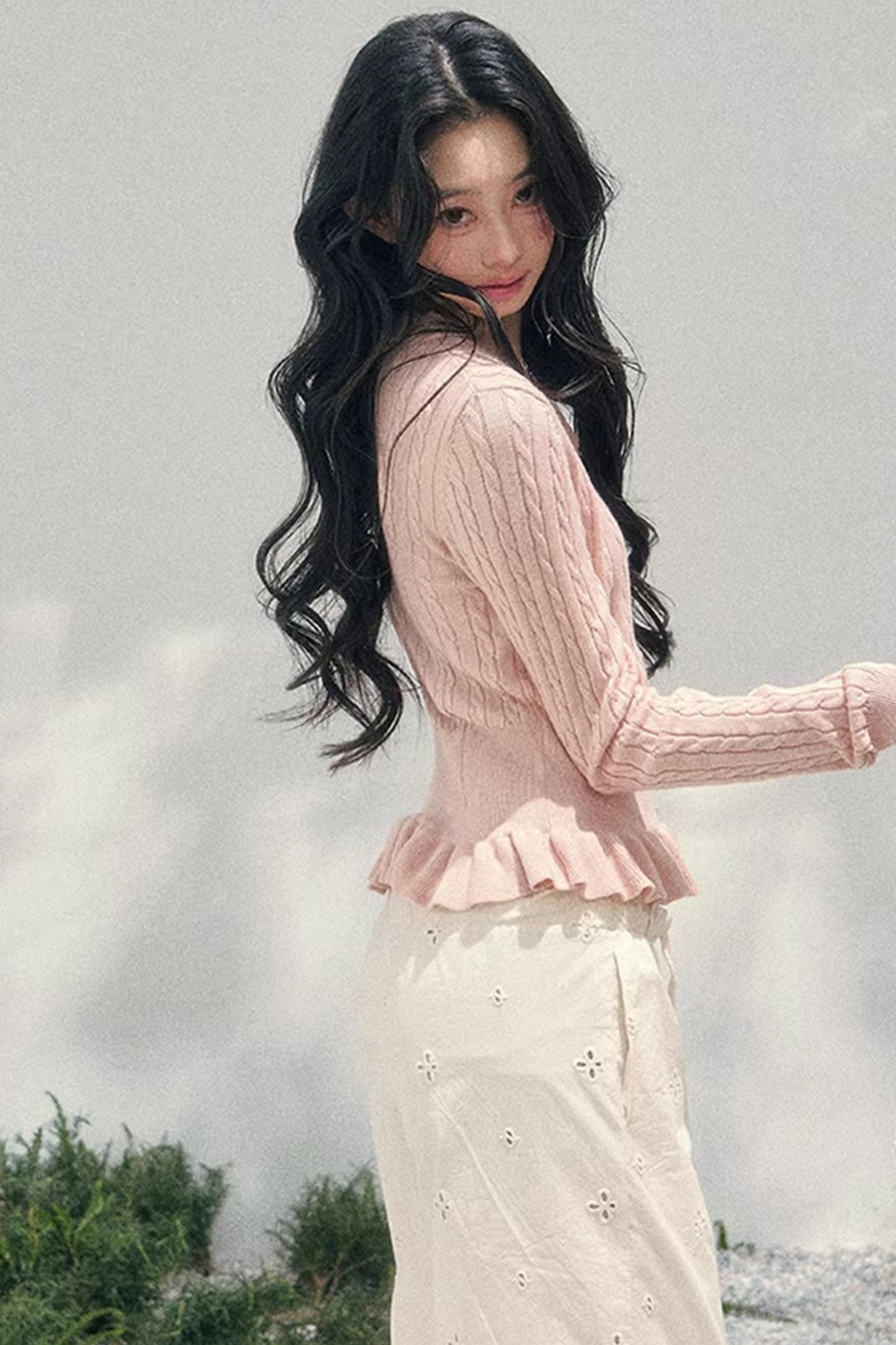 Pearl Soft Ode Ruffle Sweater