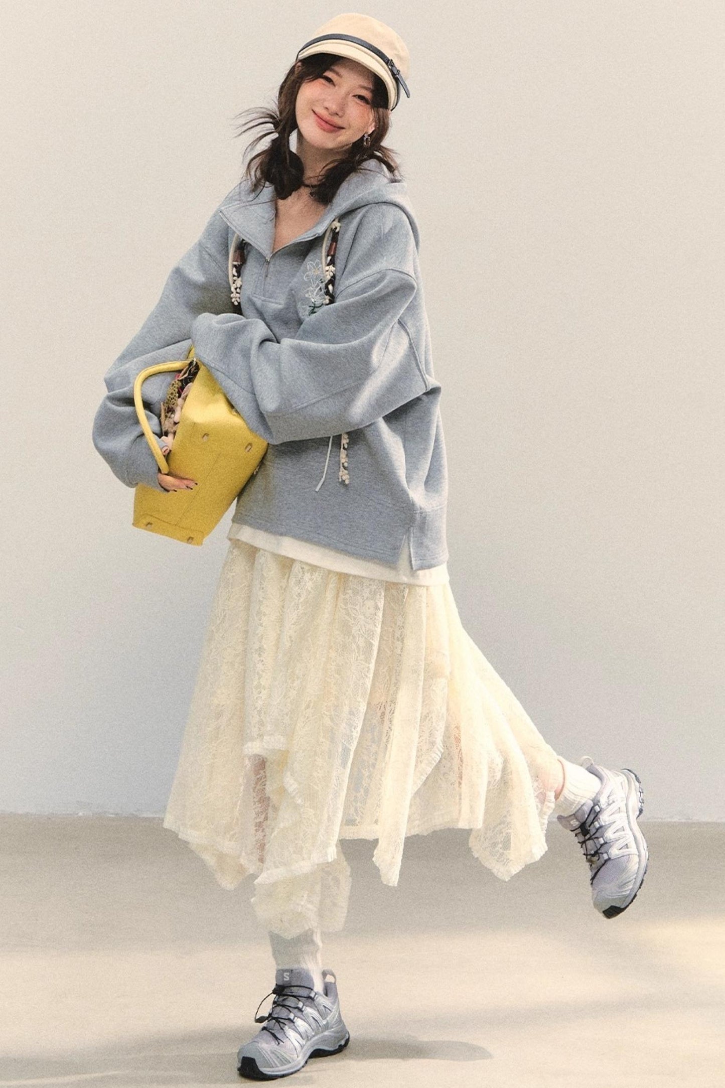 Embroidered Flower Sweatshirt