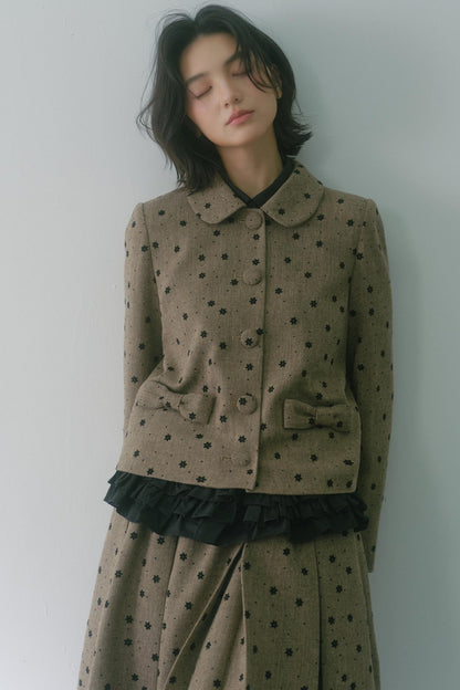 Elastic Pleated Skirt Suit Set-Up