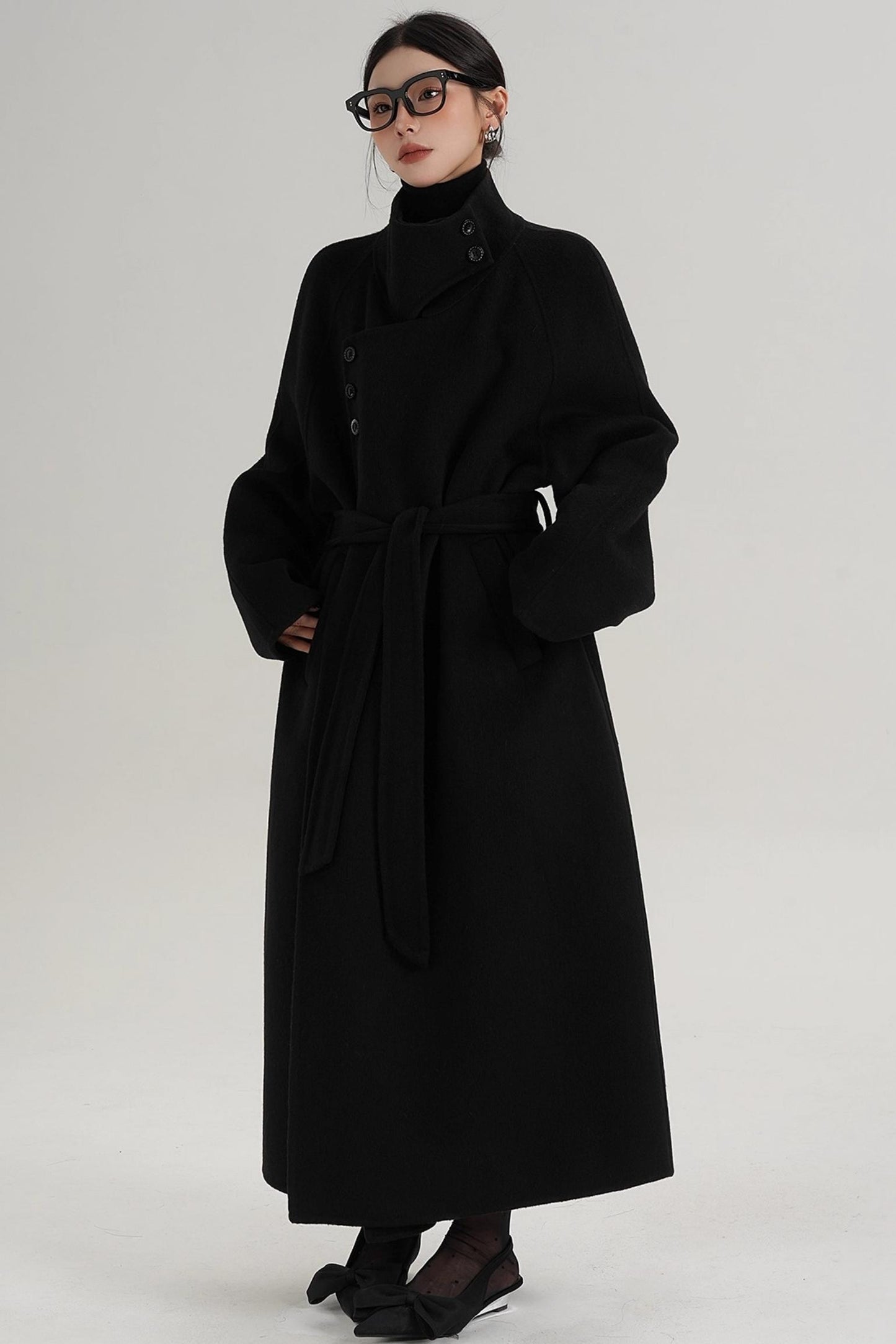 High Neck Wool Coat