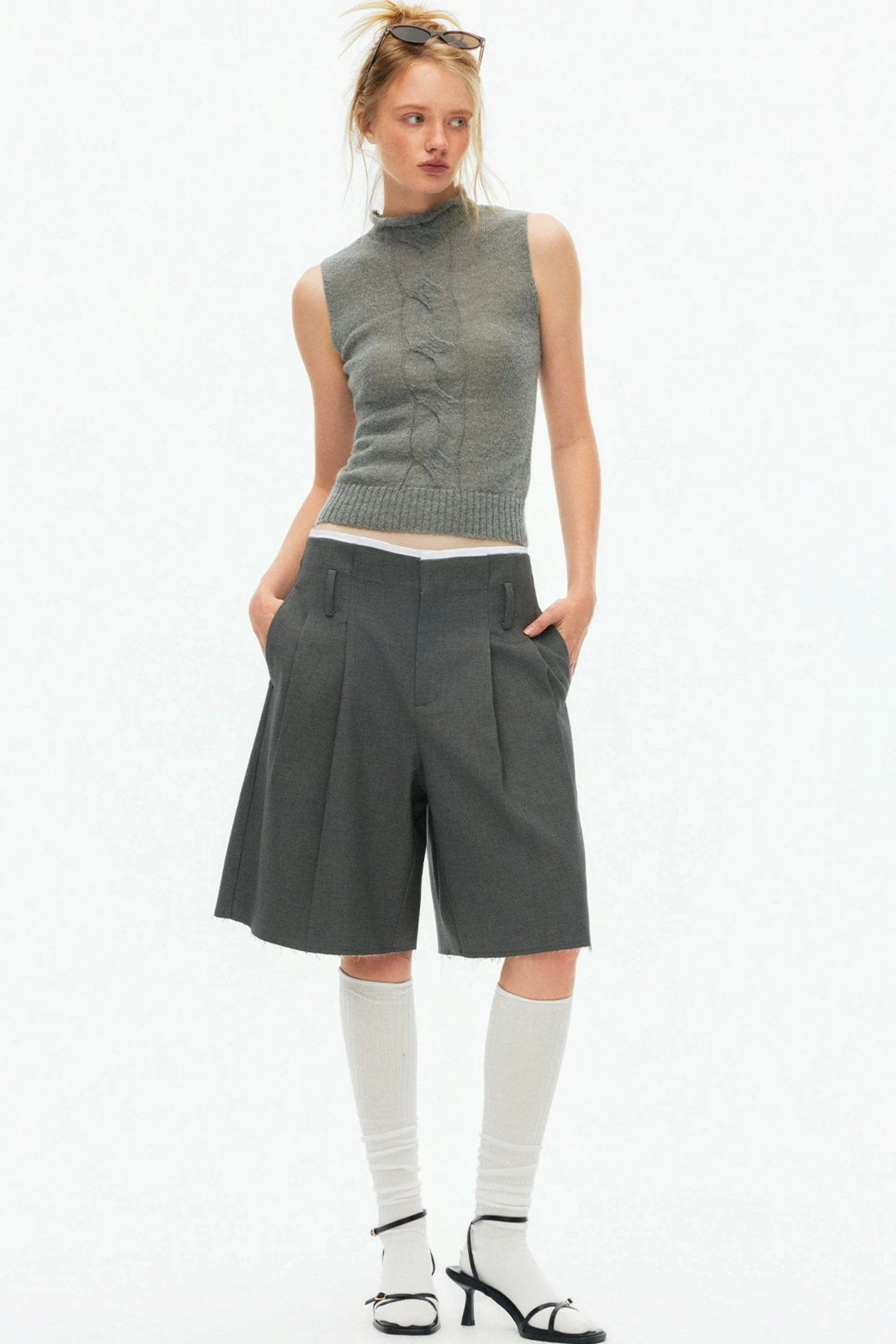 Multi-Color Mohair Knit Vest