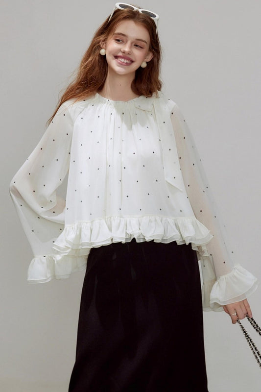 Autumn Ruffled Chiffon Shirt