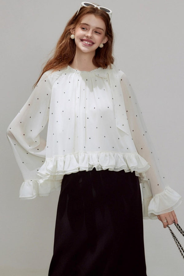 Autumn Ruffled Chiffon Shirt