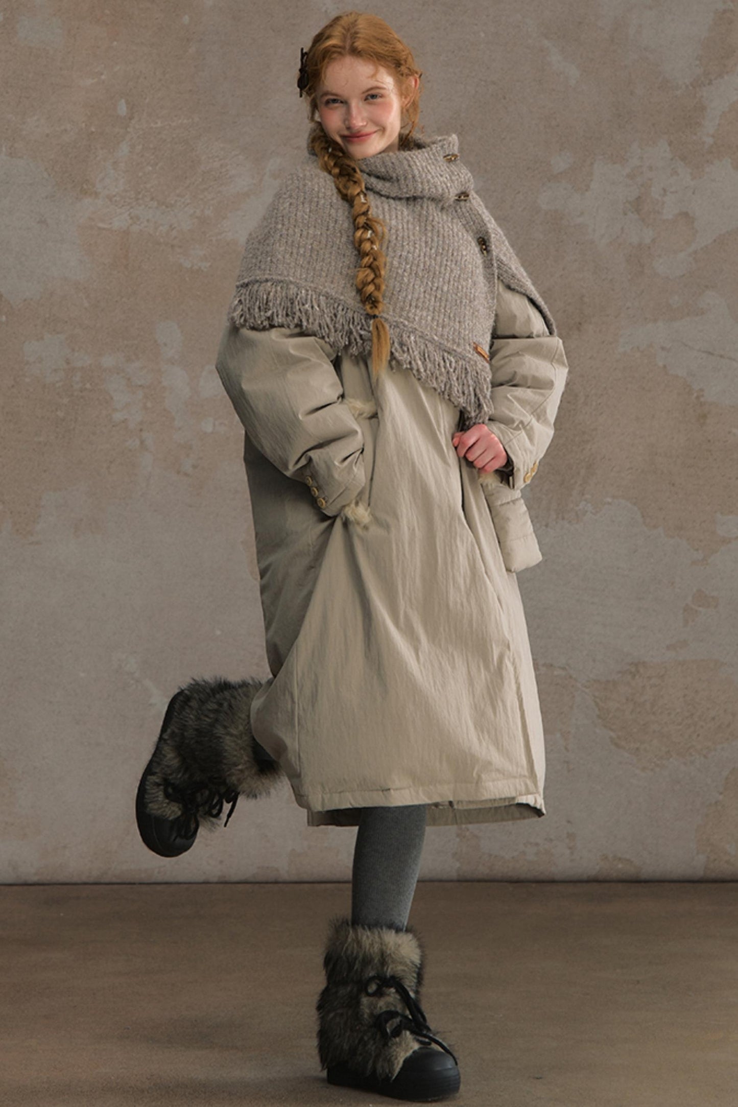 Wool Knitted Cape Cardigan