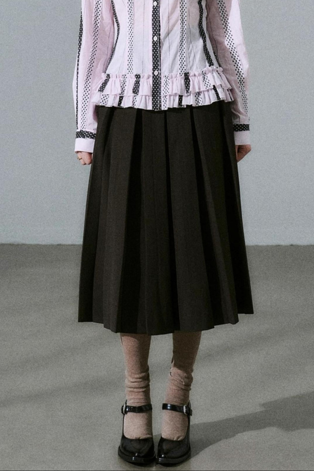 Japanese Girl Pleated Jacket Set-Up