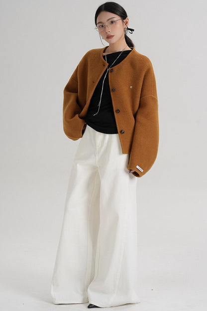 High Waist Wool Jacket