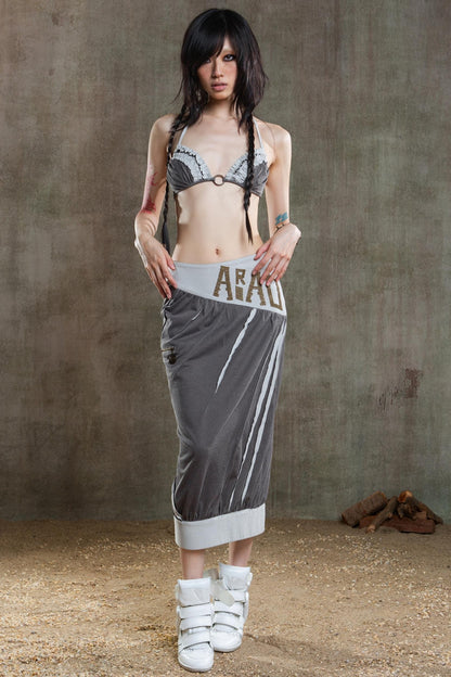 Colorful Punk Ruffle Bikini