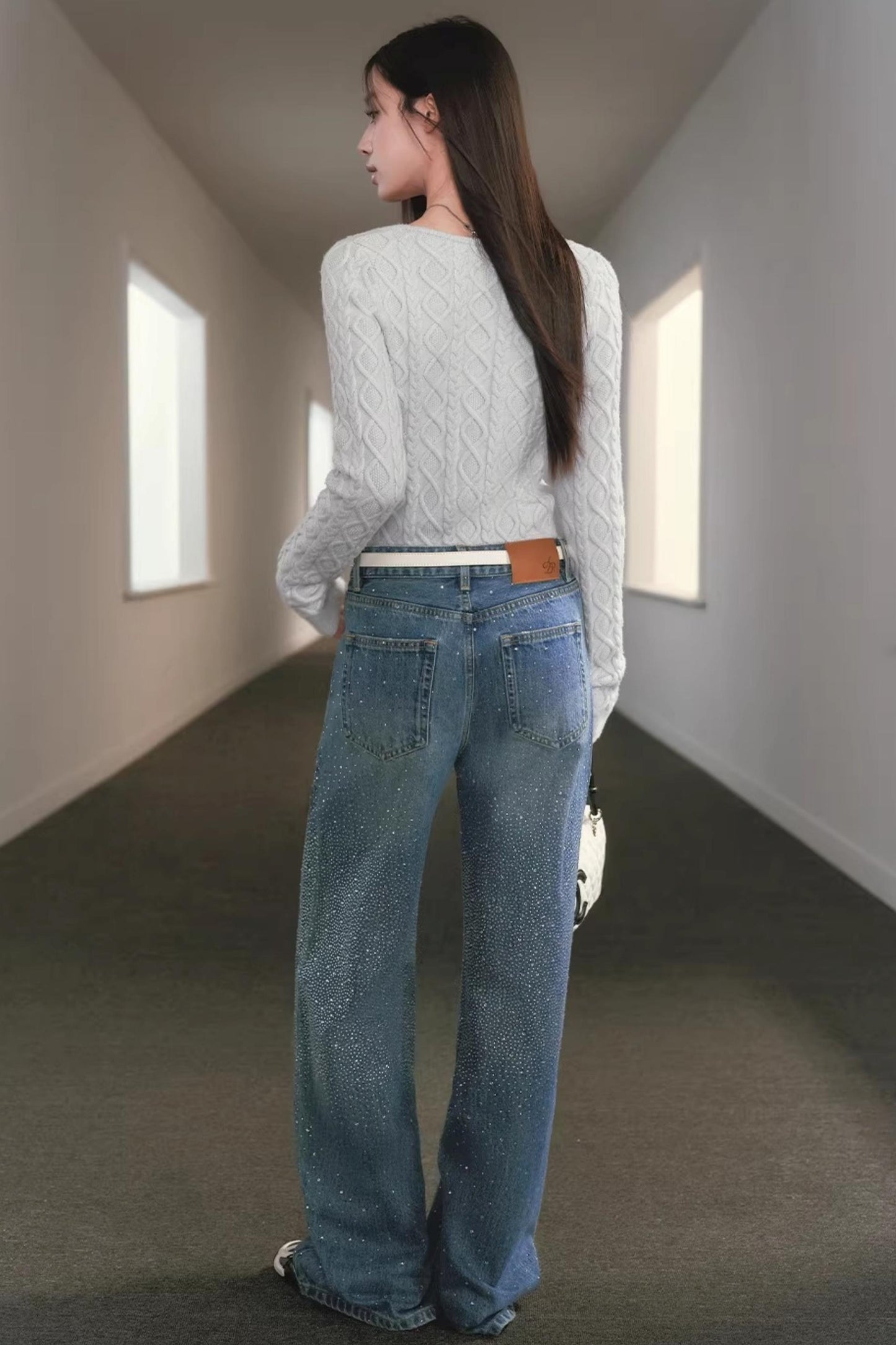 Starry Sky Rhinestone Jeans