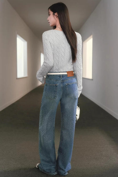 Starry Sky Rhinestone Jeans