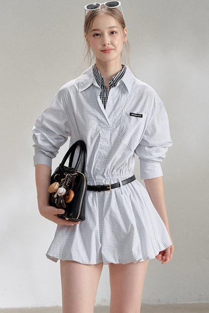 Sweater Shawl Plaid Shirt Dress