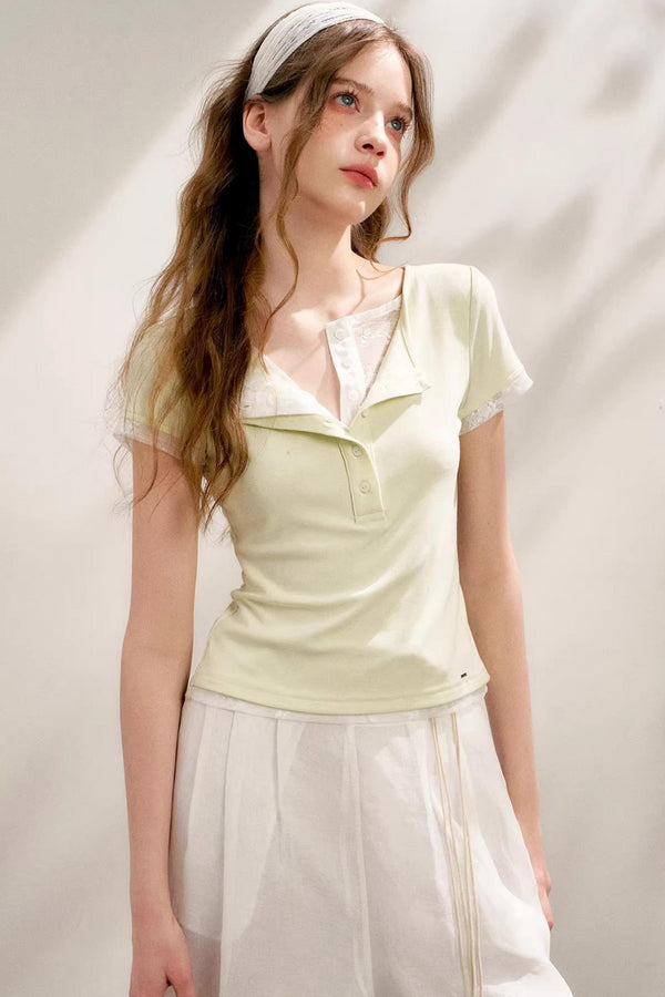 Green-Yellow Layered Tee