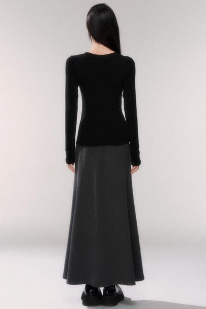 Winter Wool A-Line Skirt