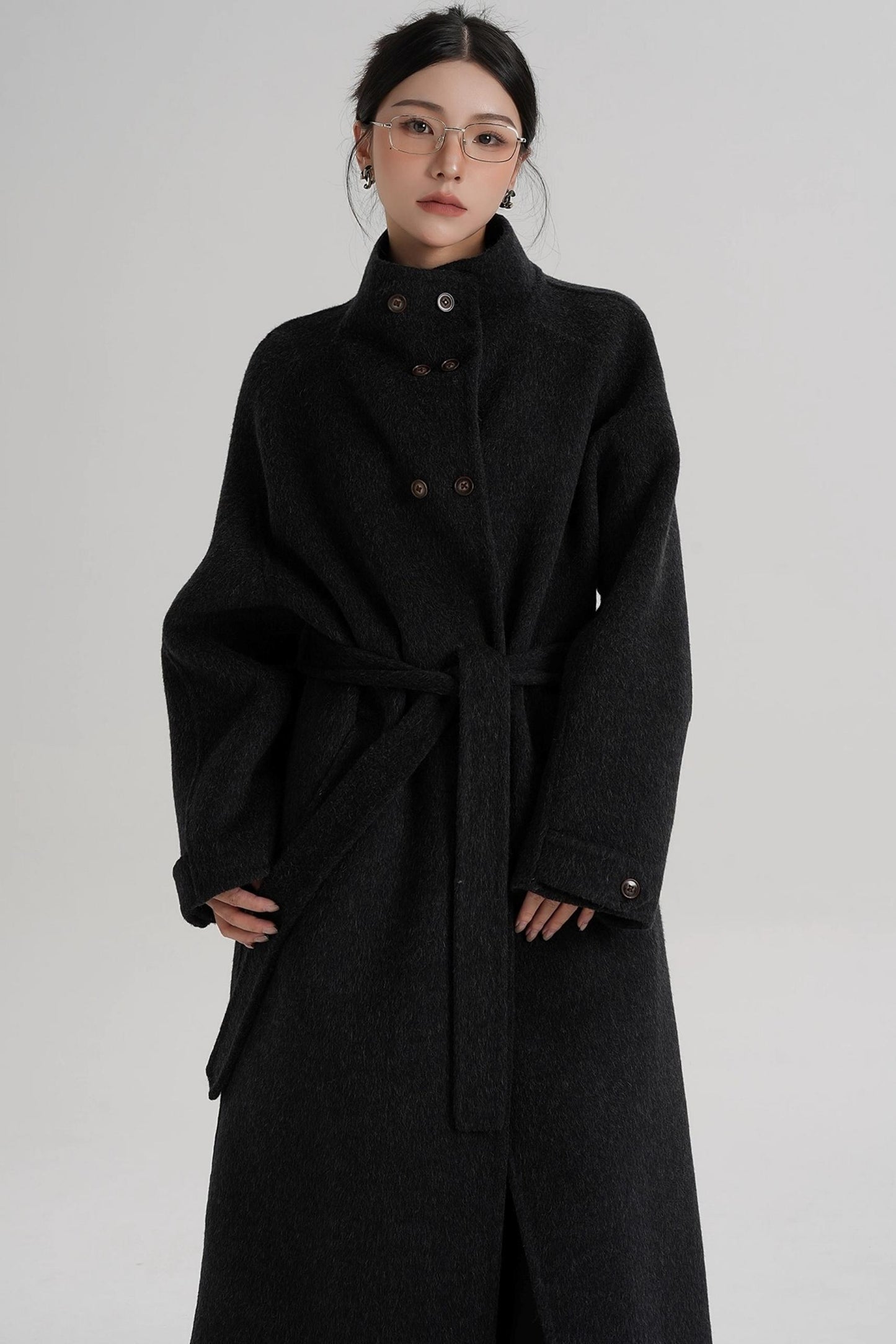 High Neck Wool Coat