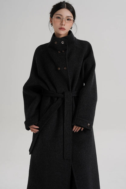 High Neck Wool Coat