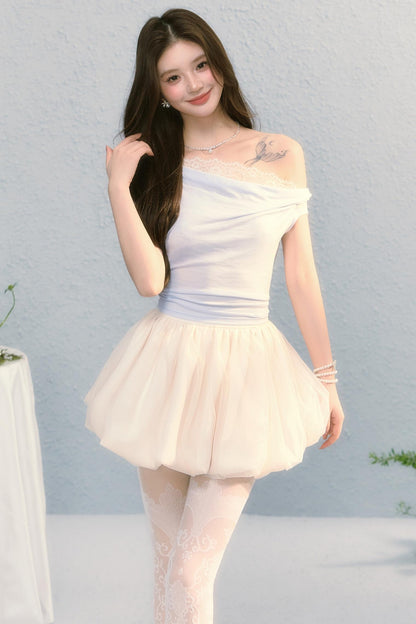 Summer Embroidered Lace Bloomer Skirt