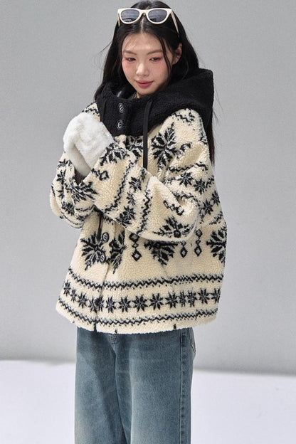 Thickened Hooded Fleece Jacket