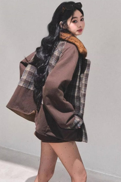 Fake Two Korean Long-Sleeve Knit Top