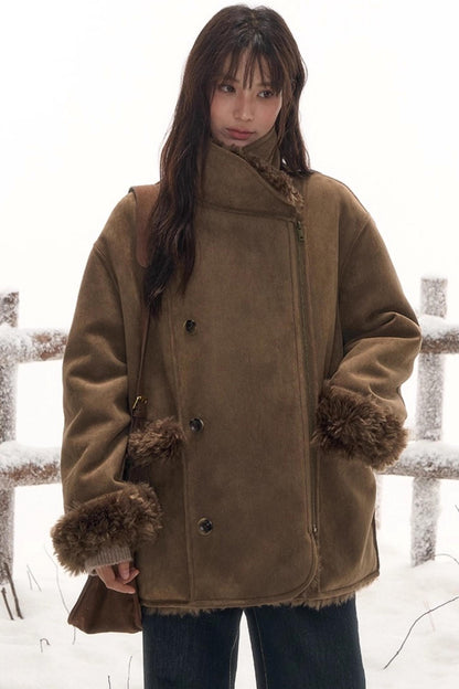 Reversible Leather Fur Coat